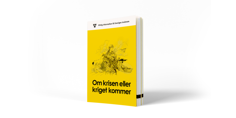 Broschyr i gult med texten 