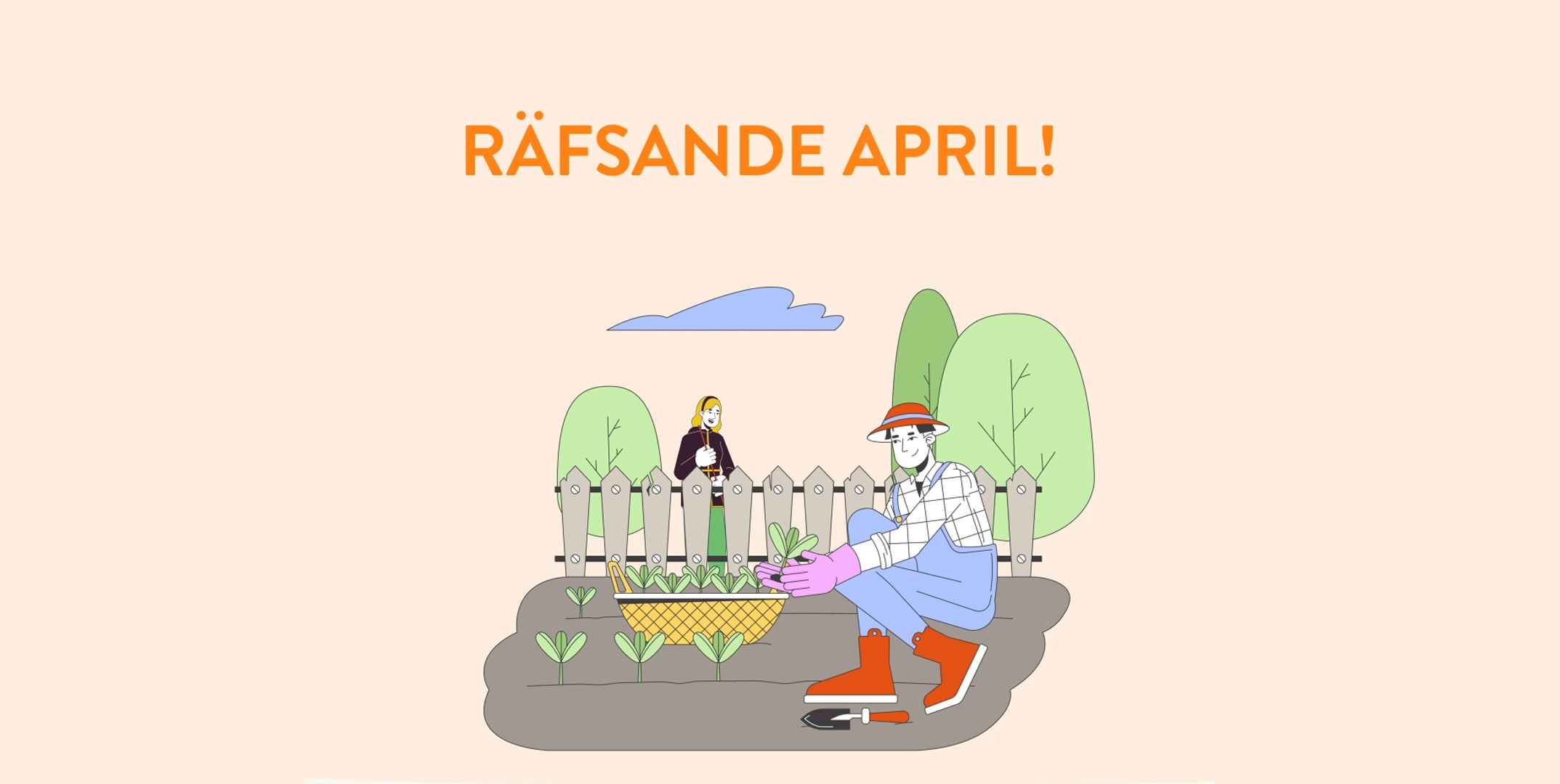 Räfsande april - illustration från Klimatkalendern.