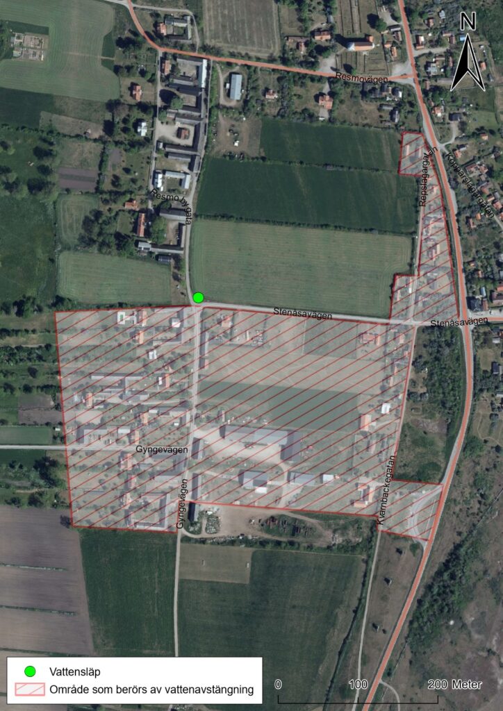 Vattenavstängning Gynge 250625