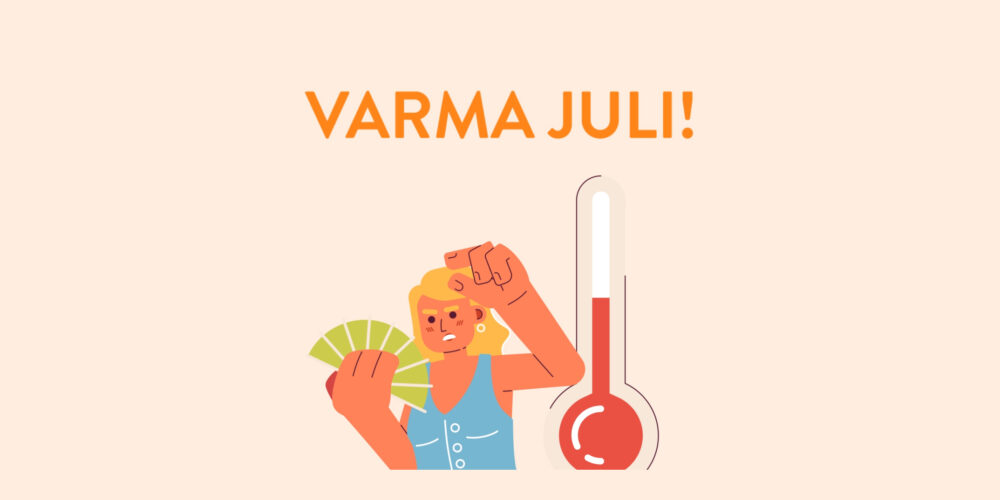 Varma juli - illustration från Klimatkalendern.
