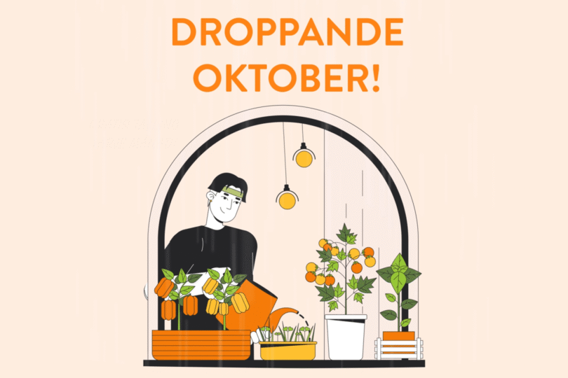 Droppande oktober - illustration från Klimatkalendern.