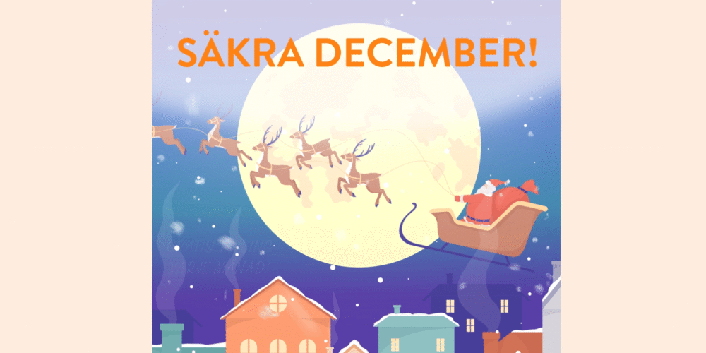 Säkra december - illustration från Klimatkalendern.