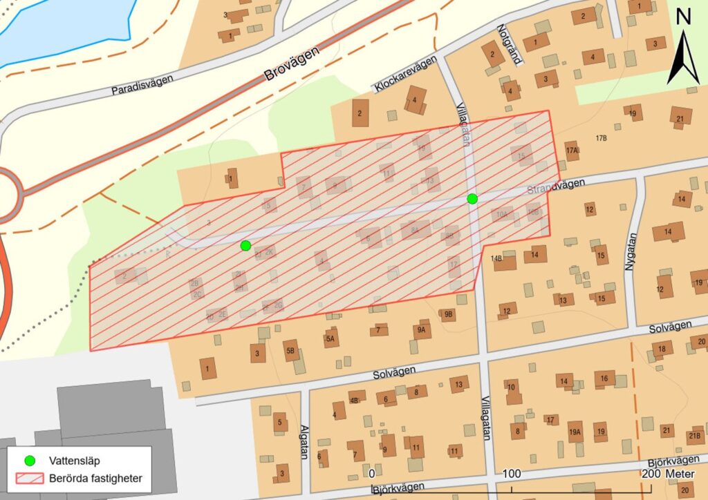 Vattenavstängning Strandvägen 260204