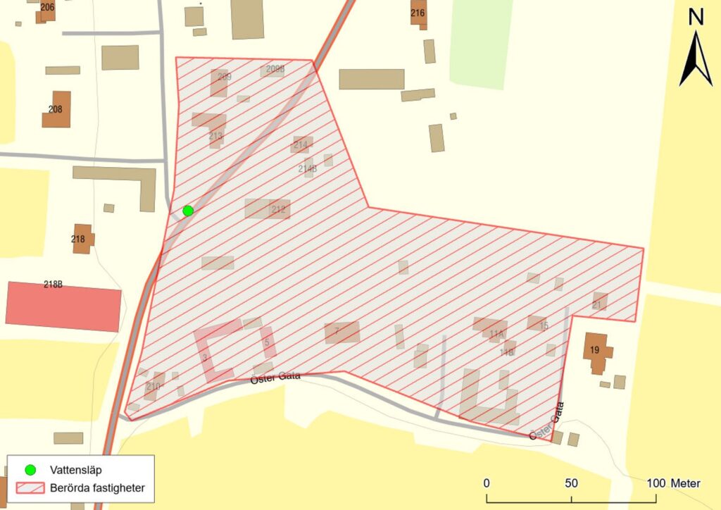 Vattenavstängning i sydvästra Algutsrum 260309